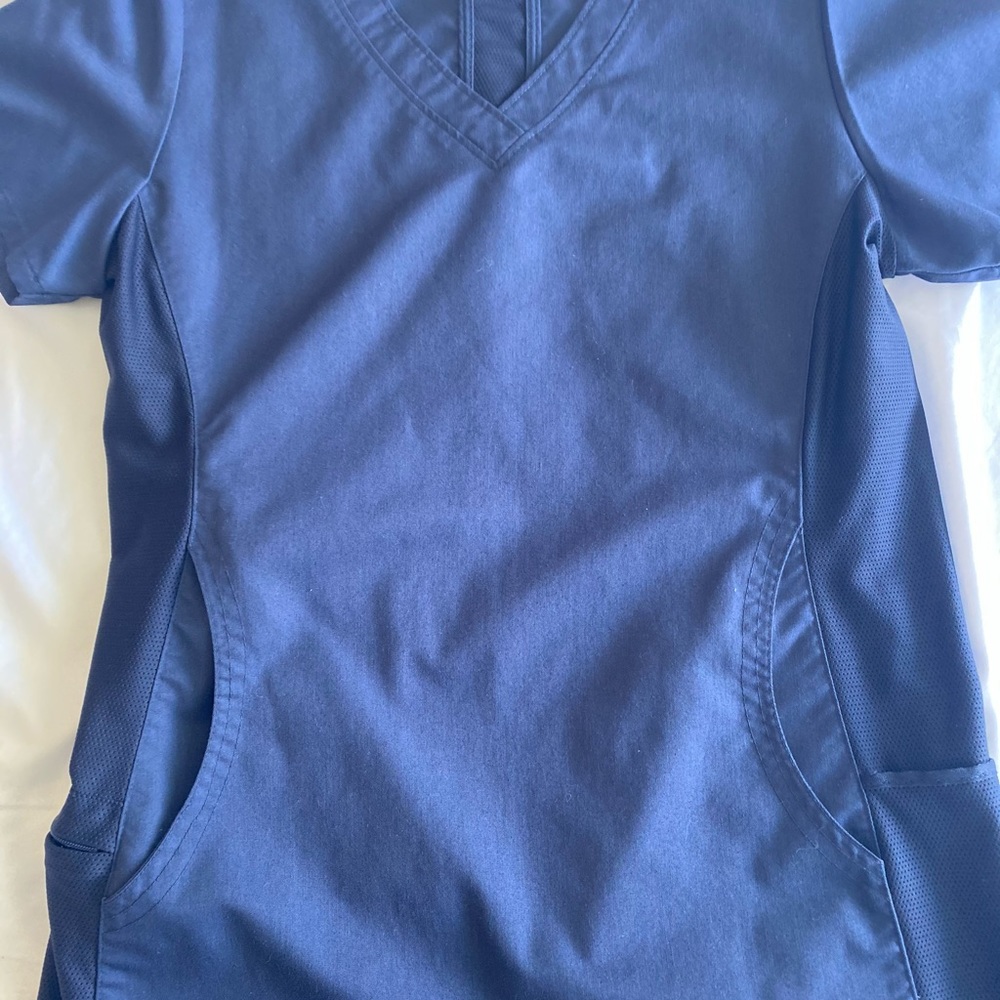 Blue scrub top